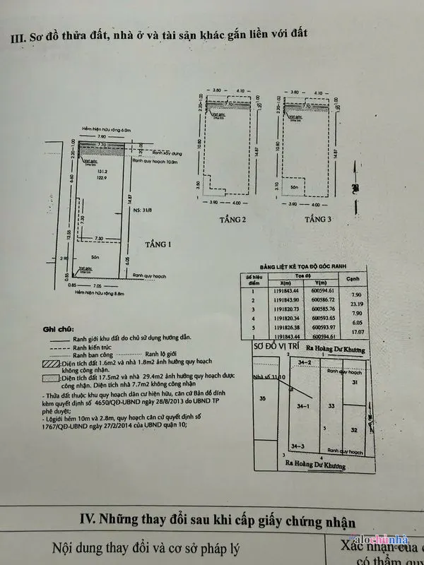 Bán Nhà số 31/10 Đường Hoàng Dư Khương, Phường 12, Quận 10