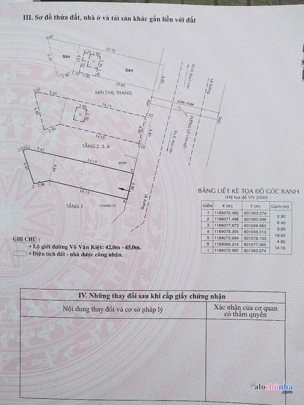 Bán Nhà số 827 Đường Võ Văn Kiệt, Phường 7, Quận 6