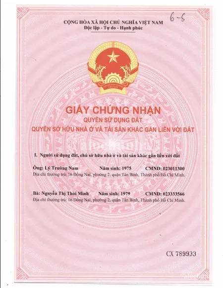 Bán Nhà số 5A đường Đống Đa, Phường 2, Quận Tân Bình