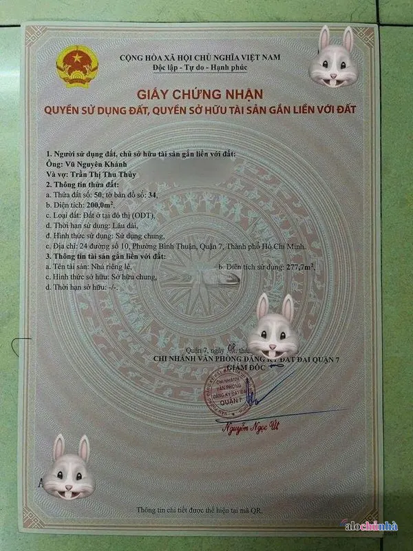 Bán Nhà số 24 đường Số 10, Phường Bình Thuận, quận 7