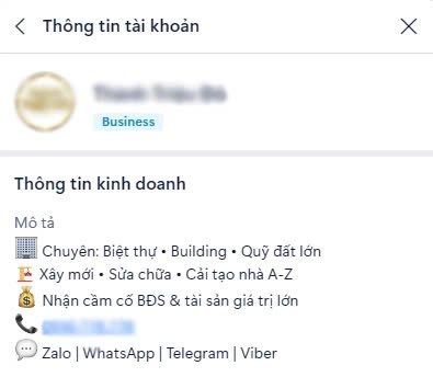 Nếu là môi giới, thông tin thường để rõ trên Zalo