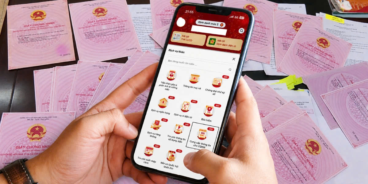 Hướng dẫn tích hợp sổ đỏ vào VNeID